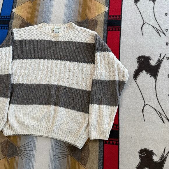 Vintage 90s Men’s Eddie Bauer Pullover Knit Sweater Size Small Chunky Fisherman - Picture 4 of 9